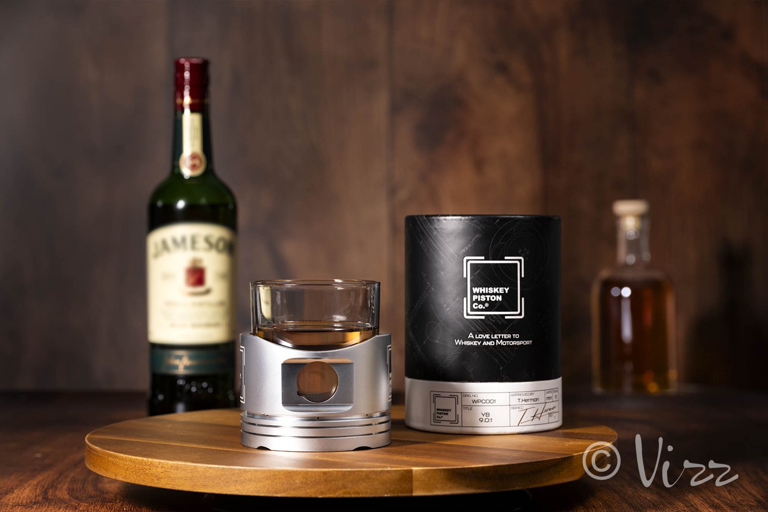 Product photography of whiskey drinking glass by Vizz Creative
