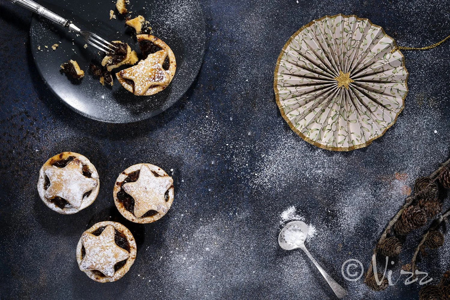 Christmas food Photography of mince pies by vizz Creative in NI