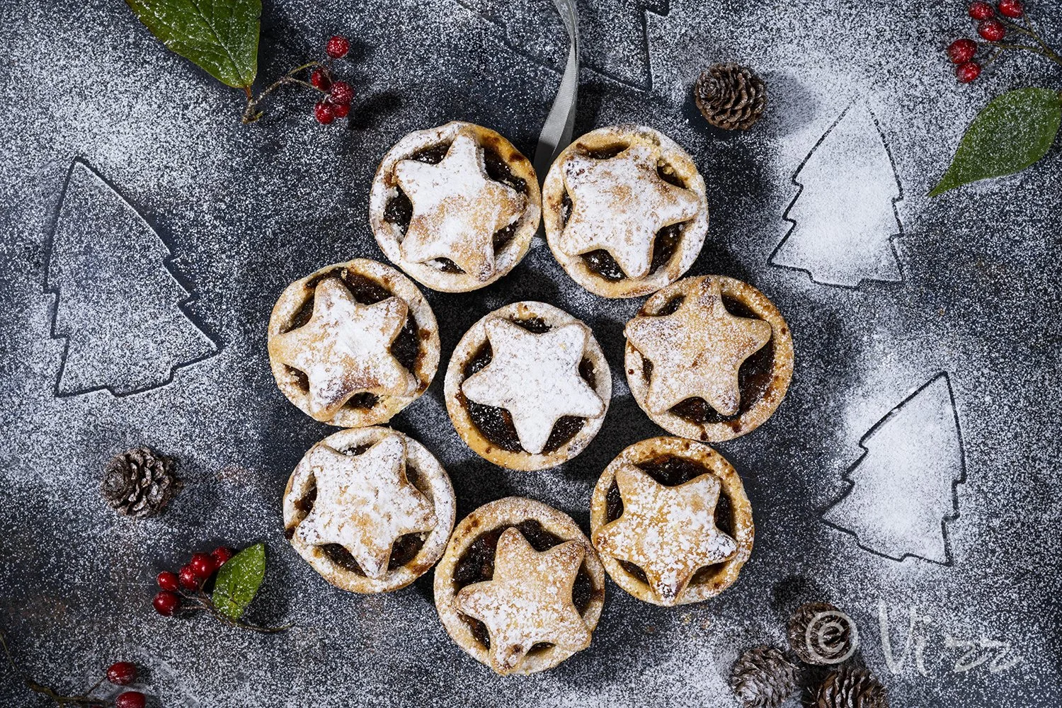 Christmas food photography of Mice pies in Northern Ireland