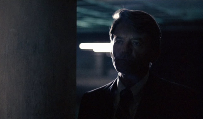 Hal Holbrook portrays "Deep Throat" in "All the President's Men. "Follow the money" was his advice to Washington Post reporter Bob Woodward as he reported on the Watergate scandal.