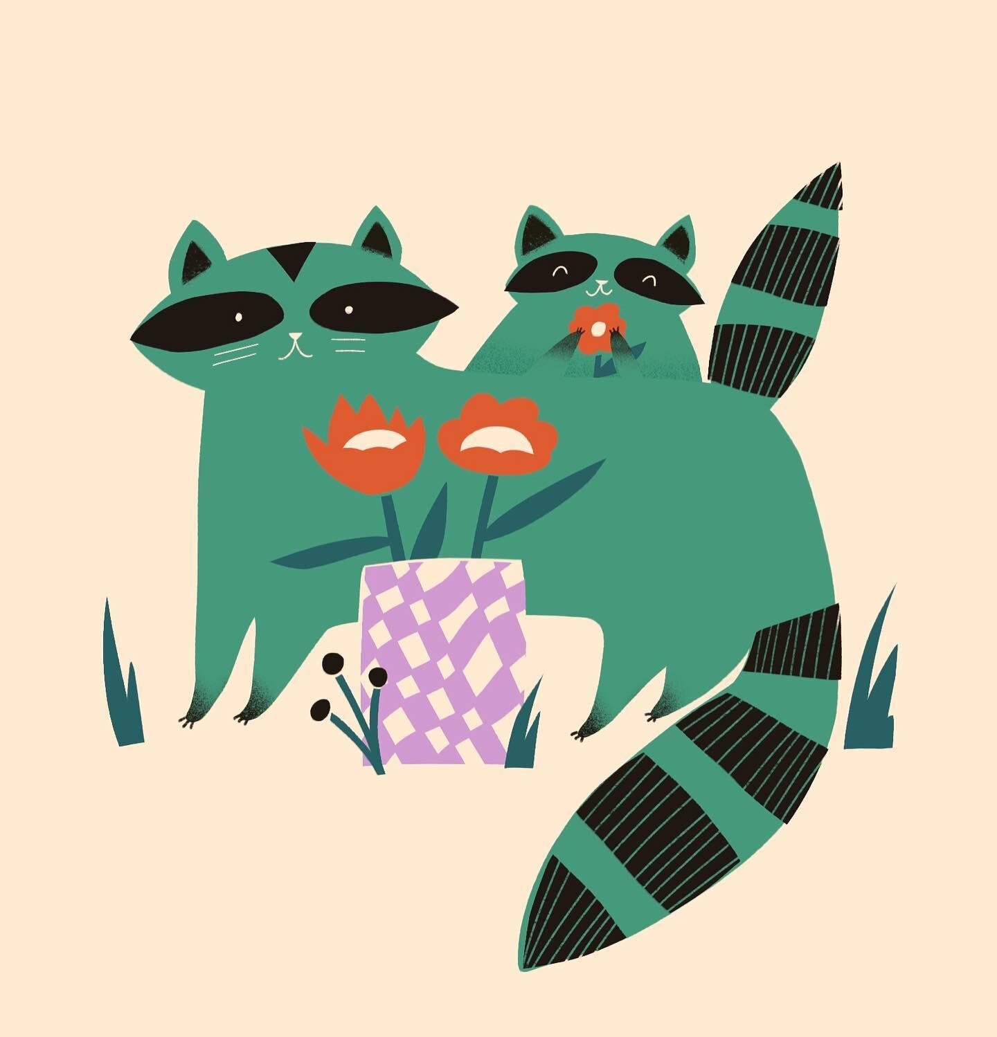 I forgot about this cute lil racoon family! Those paws really get me. 🦝🌼

#childrenillustration #kidsillustration #cuteillustration #womenofillustration #illustrationartists #illustratorsoninstagram