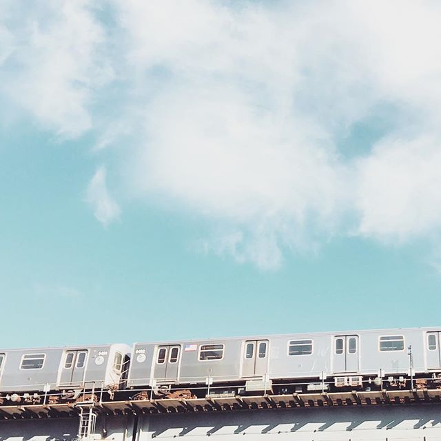 Some sunshine ☀️ crept through the clouds today. 🚊