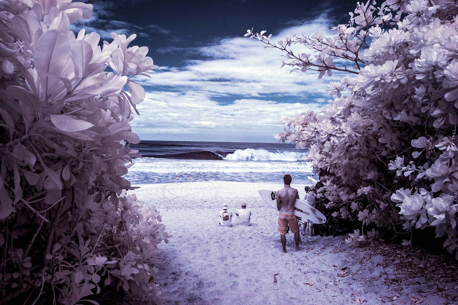 Off The Wall, North Shore, Oahu, Hawaii in Infrared