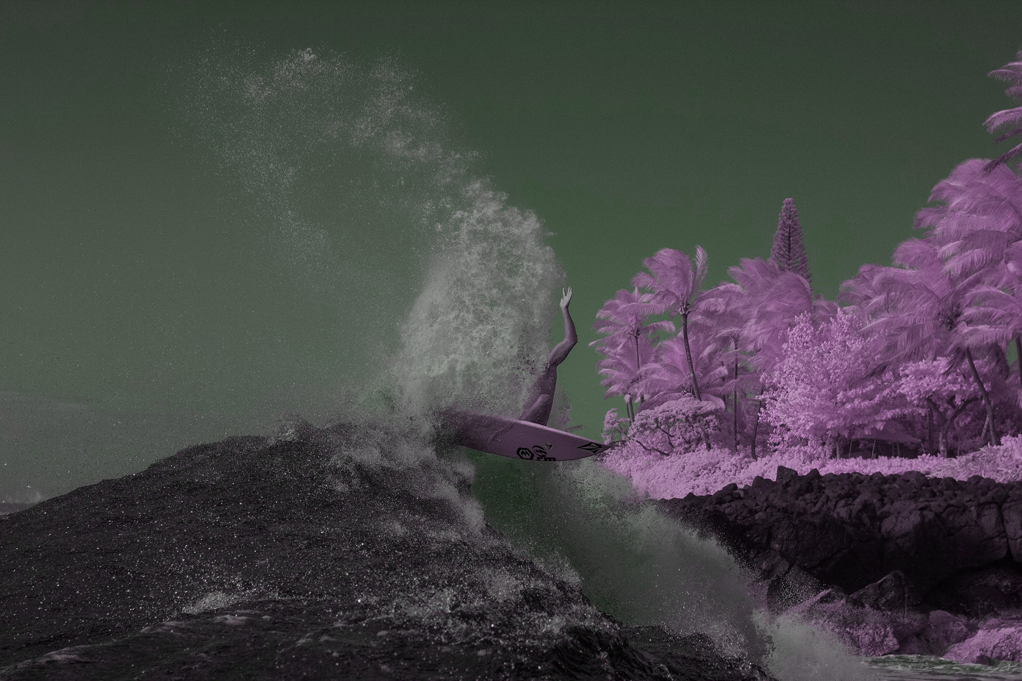 Tai VanDyke, Waimea Bay, North Shore, Oahu, Hawaii in Infrared