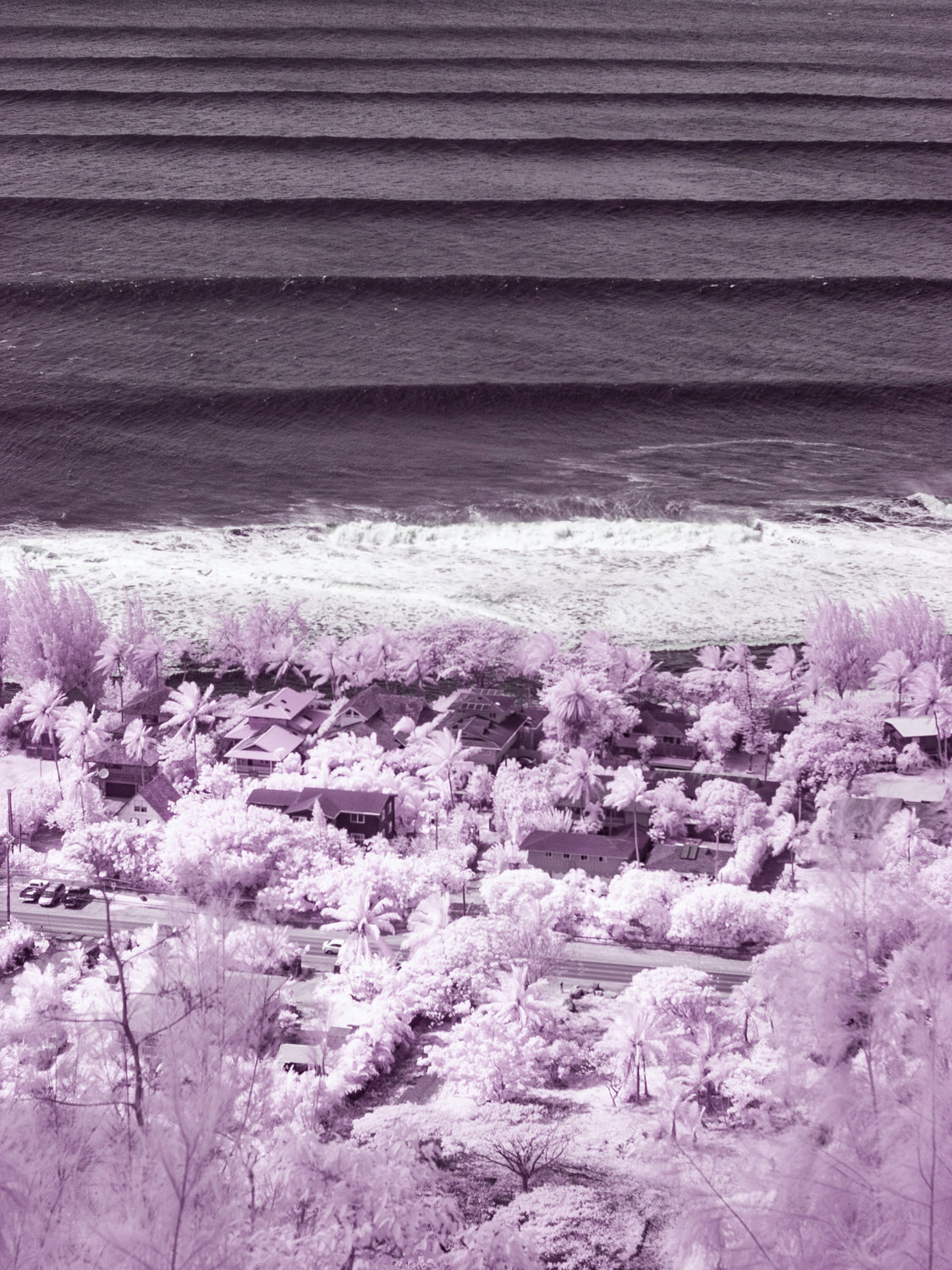 North Shore, Oahu, Hawaii in Infrared