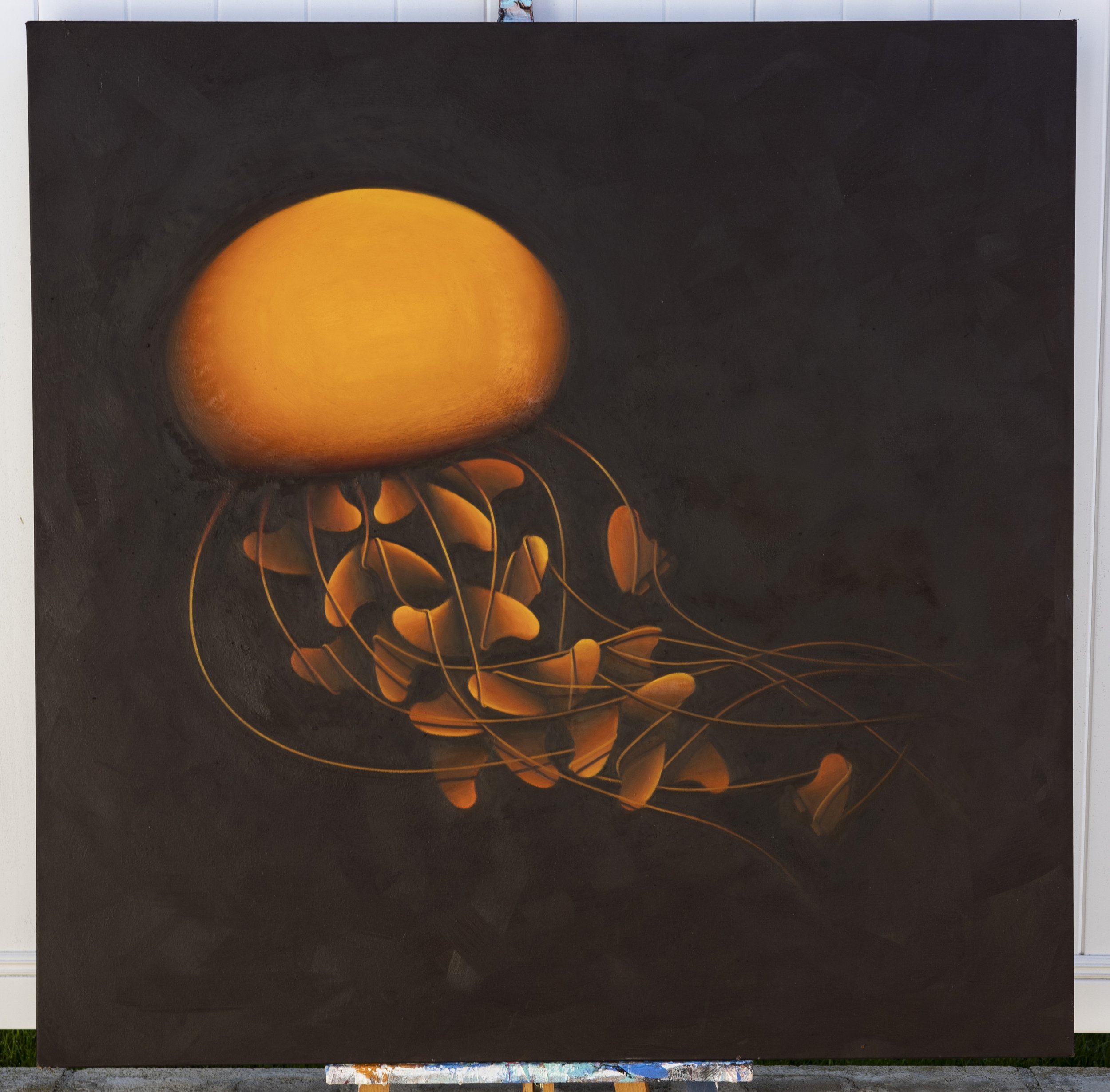 "Medusa Thruster", 48 x 48, oil on canvas