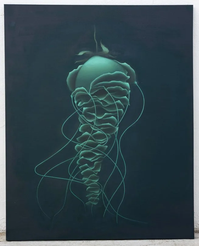 "Medusa Rosae Viridis", 60" x 48", oil on canvas