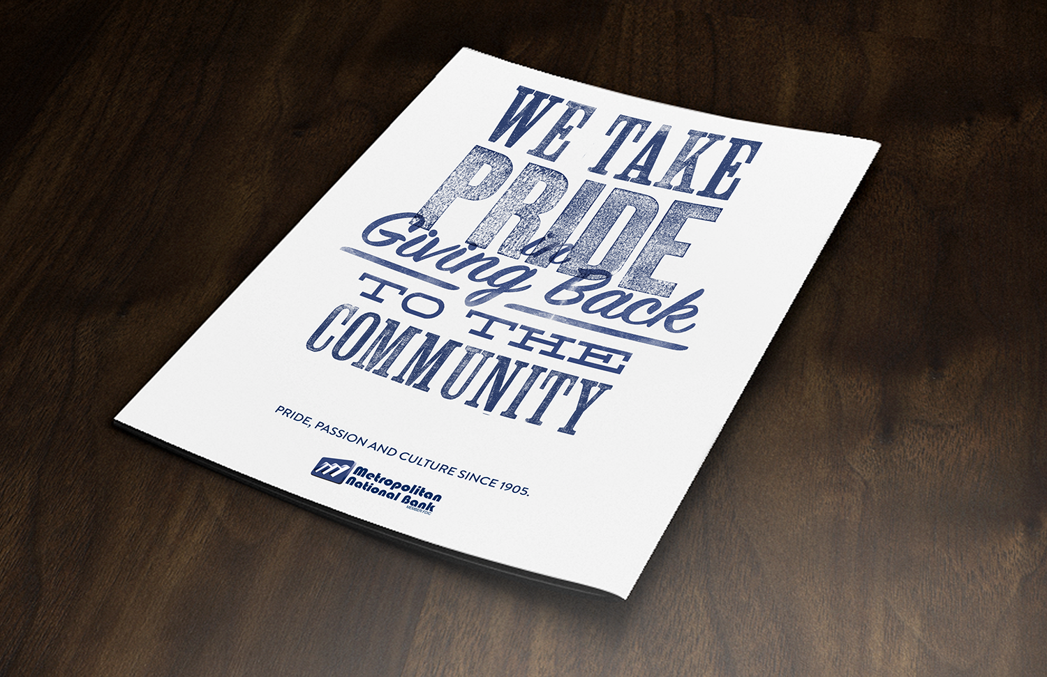 Metropolitan National Bank Community Magazine Advertisement