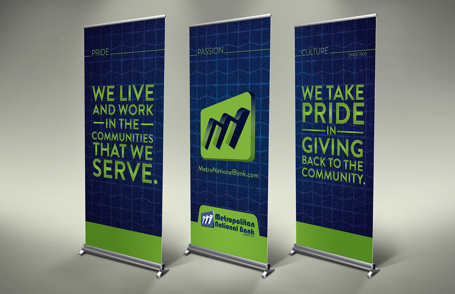 Metropolitan National Bank Trade show Banners