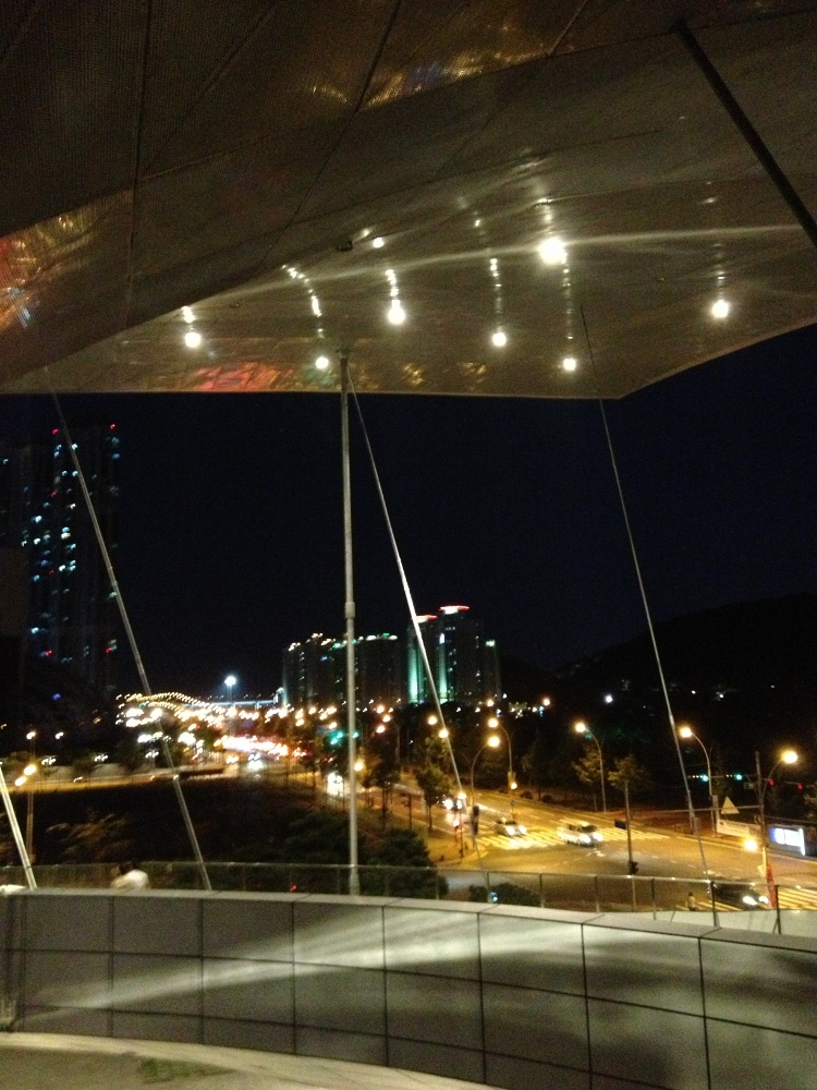 A view from the elevated pathways of Busan Cinema Center 