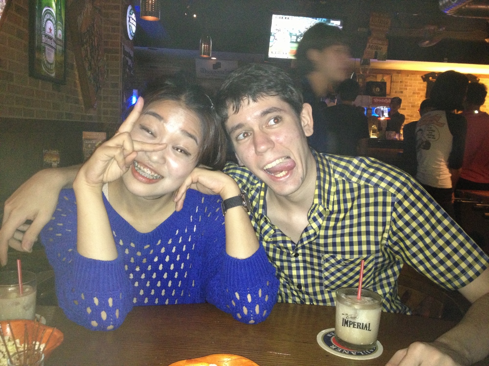  April and Chase's drunk faces 