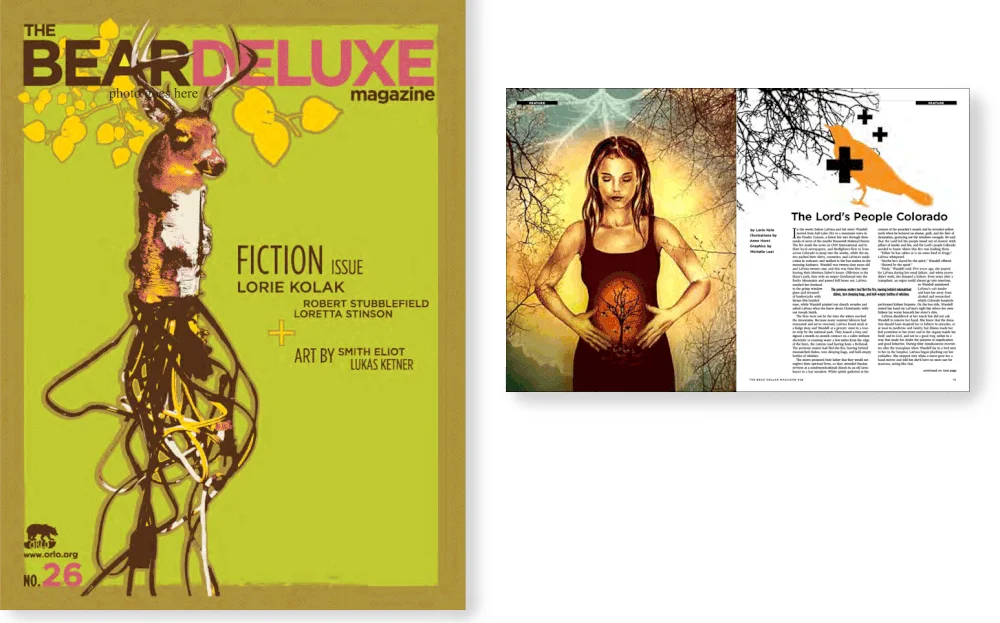 Cover for the Fiction Issue Featured in the PRINT Regional Design Annual . (Spread featuring Michelle Leal.)