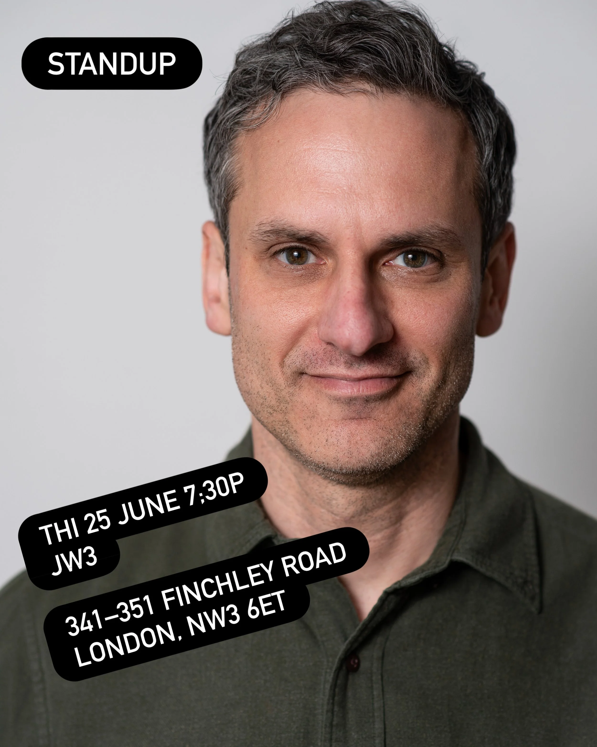 Join me as I open up this great #standupcomedy show at @jw3london, with mc @rachcreeger Thu 25 June 7:30pm. Tix still available! Also with @henryginsberg and headliner @alicefraserhuman I&rsquo;m very excited to be first on this bill. 

(Photo by Les