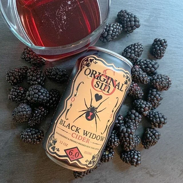 Fresh fruit and a Black Widow is a great way to kick off the weekend!  Stay healthy and safe!! #hardcider #cider #originalsin #originalsincider #freshlypressednyapples #nyapples #blackberries #blackwidowcider #blackwidow #pickcider #drinkcider #drink