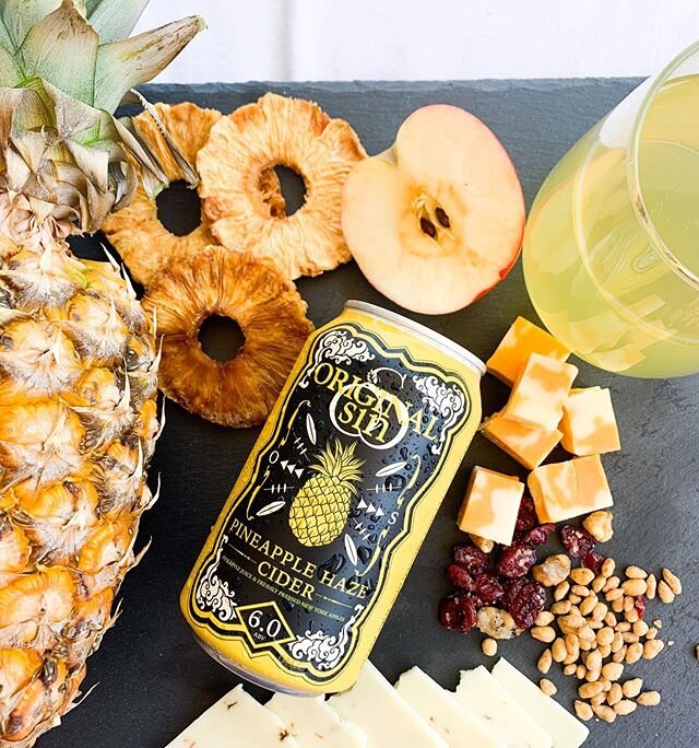 When we learnt to make cider years ago from a U.K. professor, we remember him pointing out that cider is made to be paired with cheese.  Our Pineapple Haze cider goes particularly well for this pairing.  Pineapple Haze is medium sweet unfiltered cide