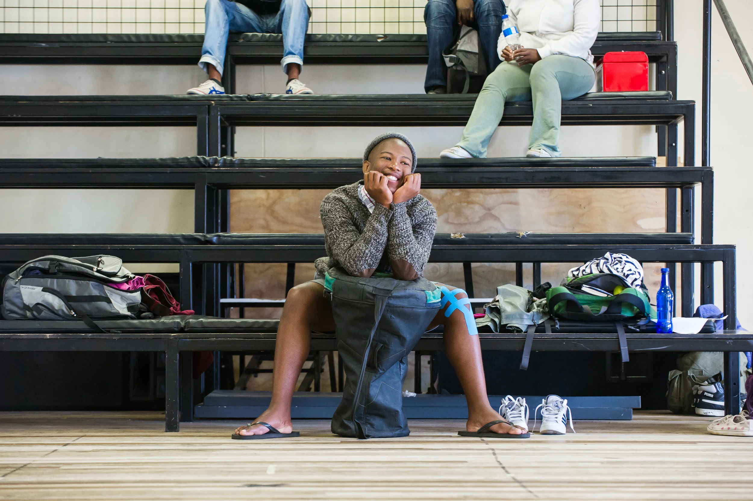 Even though Tumi was sidelined with an injury, he still shows up to his dance classes every day. Tumi is a part of the Bridging Programme where students who have graduated from high school get one to two years of professional-level training as a bridge to college or a job in dance.