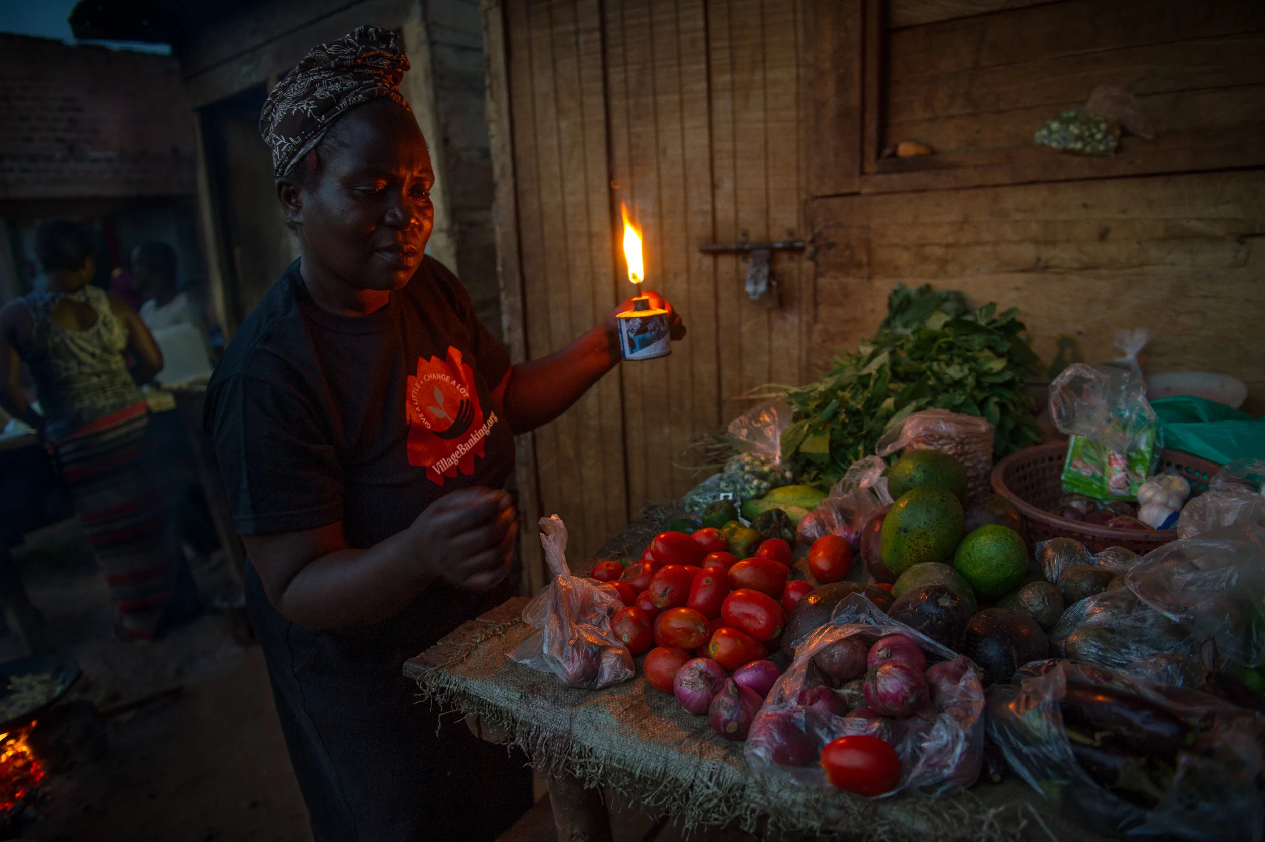 Josephine used kerosene to light her vegetable stand and canteen but the fuel was dirty, expensive and didn't provide enough light.