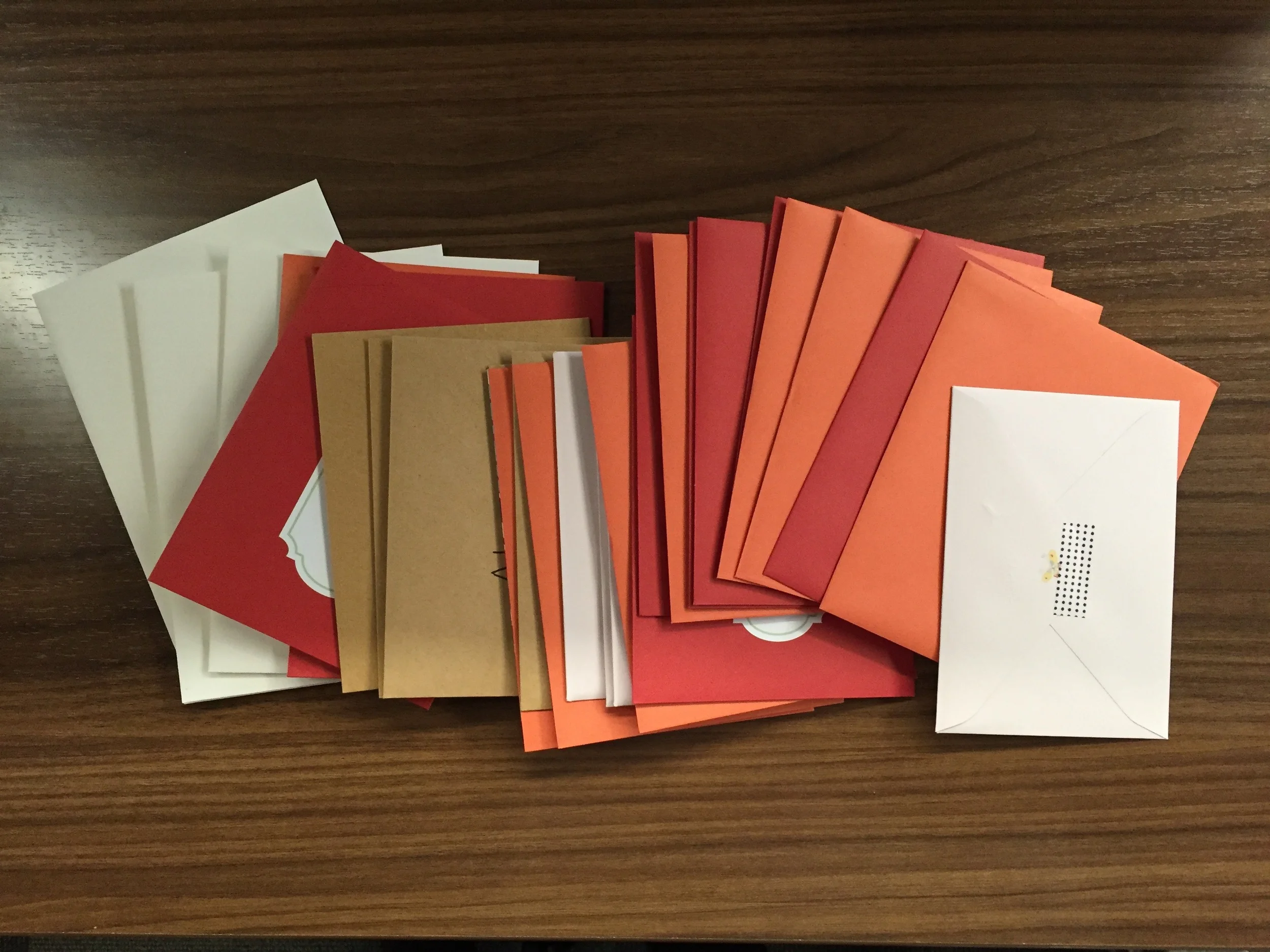 A giant pile of thank you cards