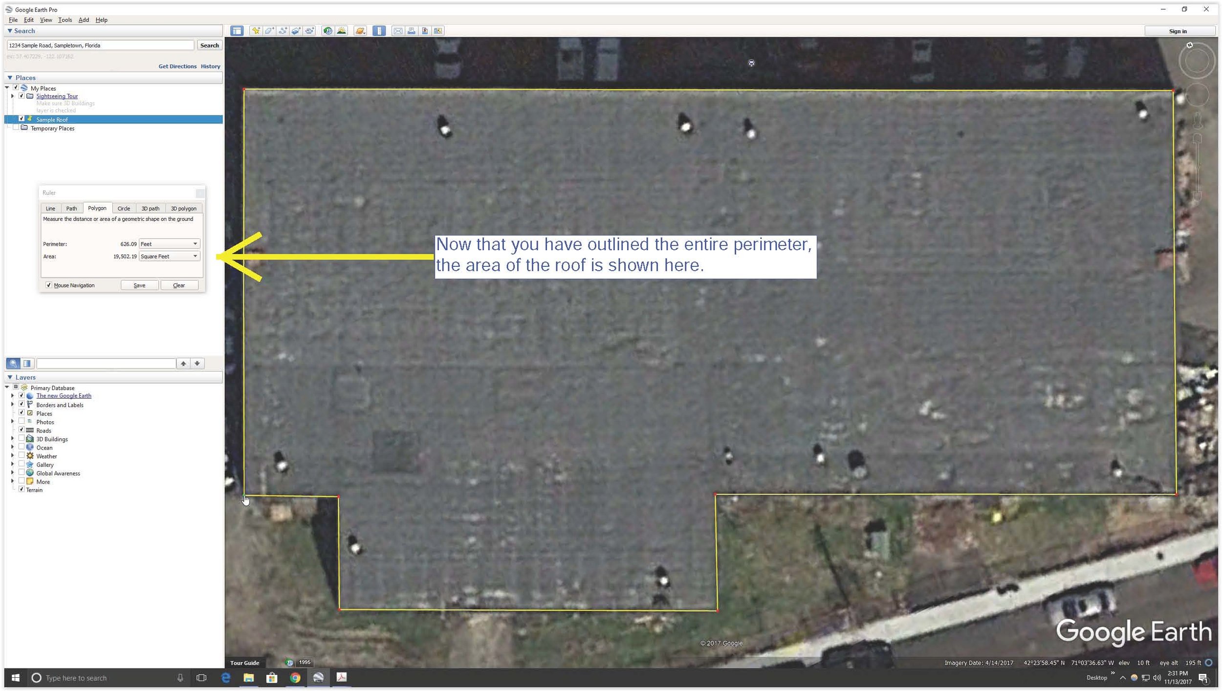 Screen Shot Google Earth Area of Roof.jpg