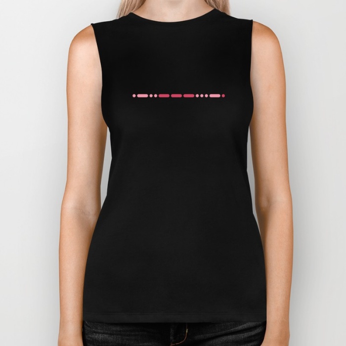 "Love" - Morse Code - Secret Message Biker Tank - US $28.00