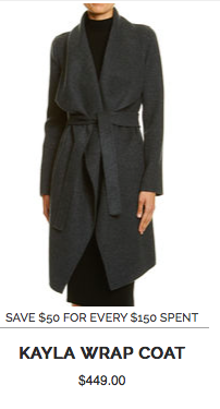 saba kayla wrap coat