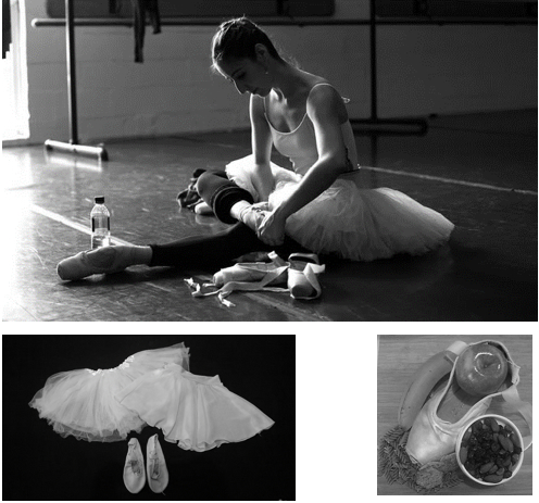 La identidad de una bailarina, por ejemplo, puede observarse en sus valores (la alimentación de cierto tipo) y en su vestimenta de trabajo.