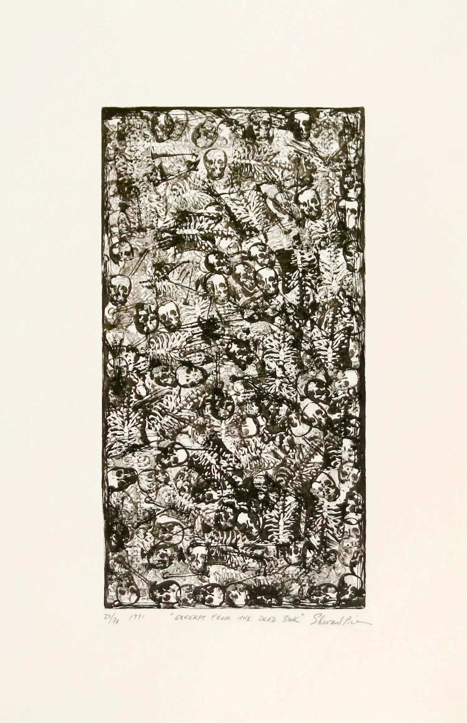 ED PIEN Excerpt from the Dead Book , 1991 Lithograph
