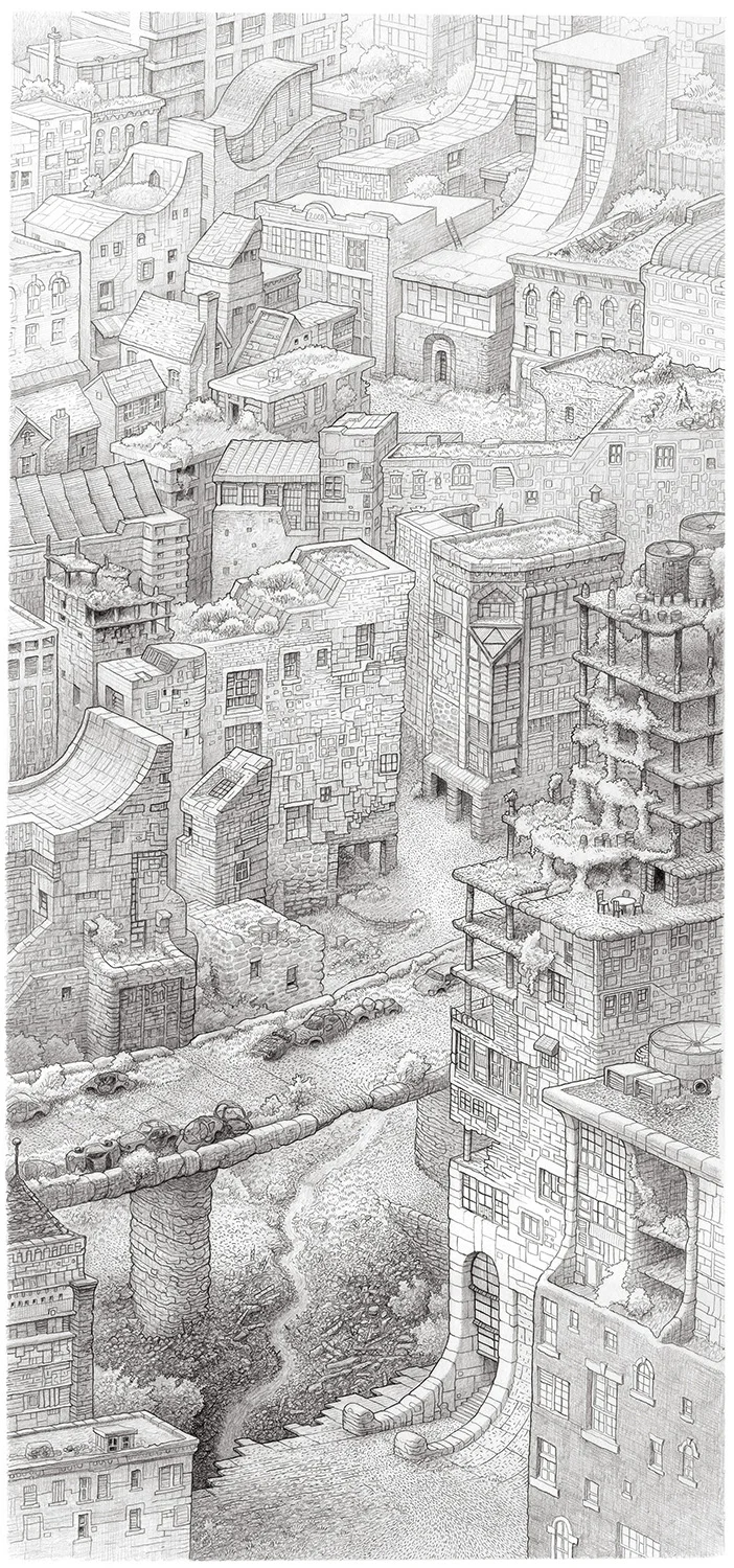 Uptown Trail , 2008 Pencil 10" x 20"