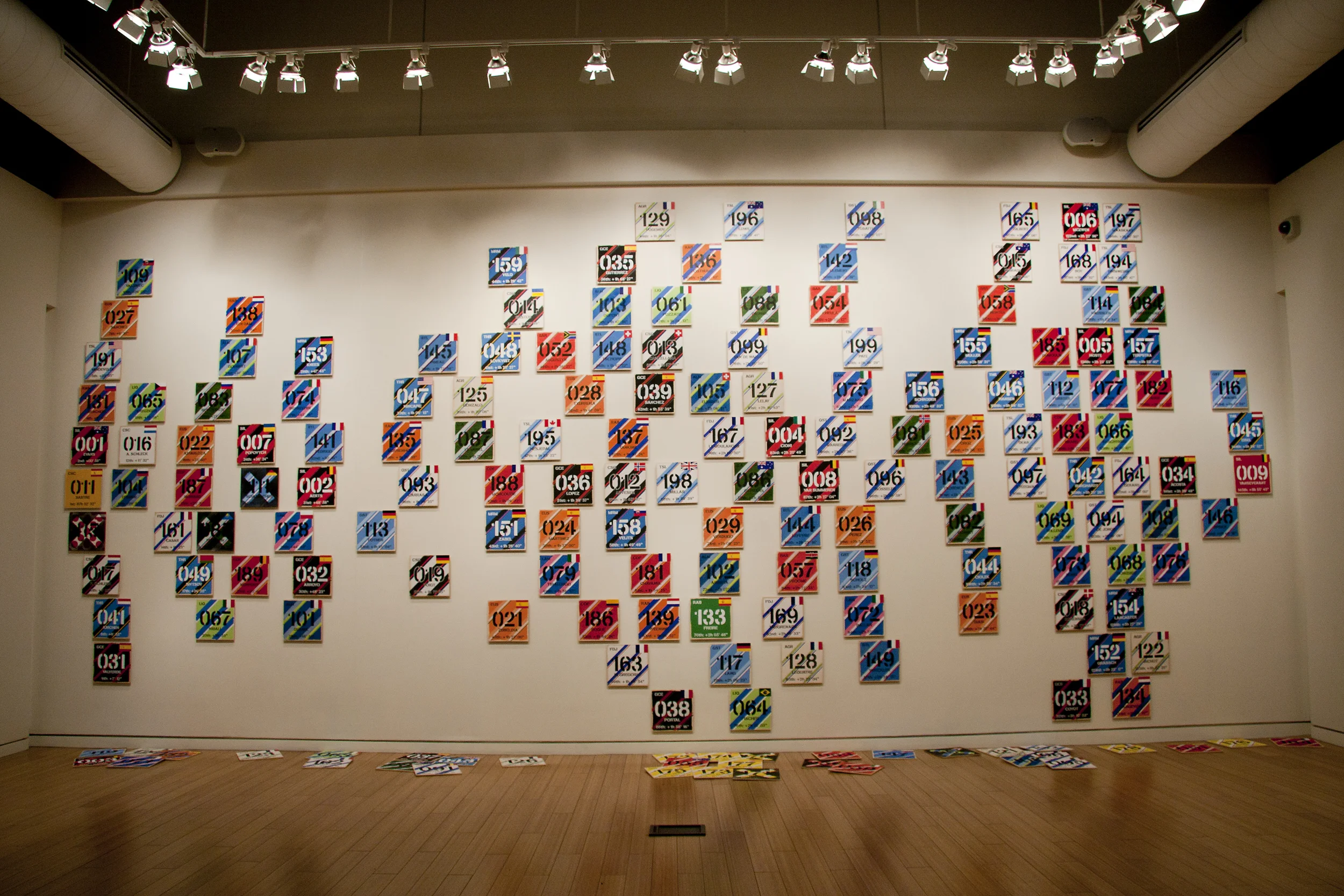 KAL HONEY General Classification , 2012. Acrylic on wood, 144 x 360 inches.