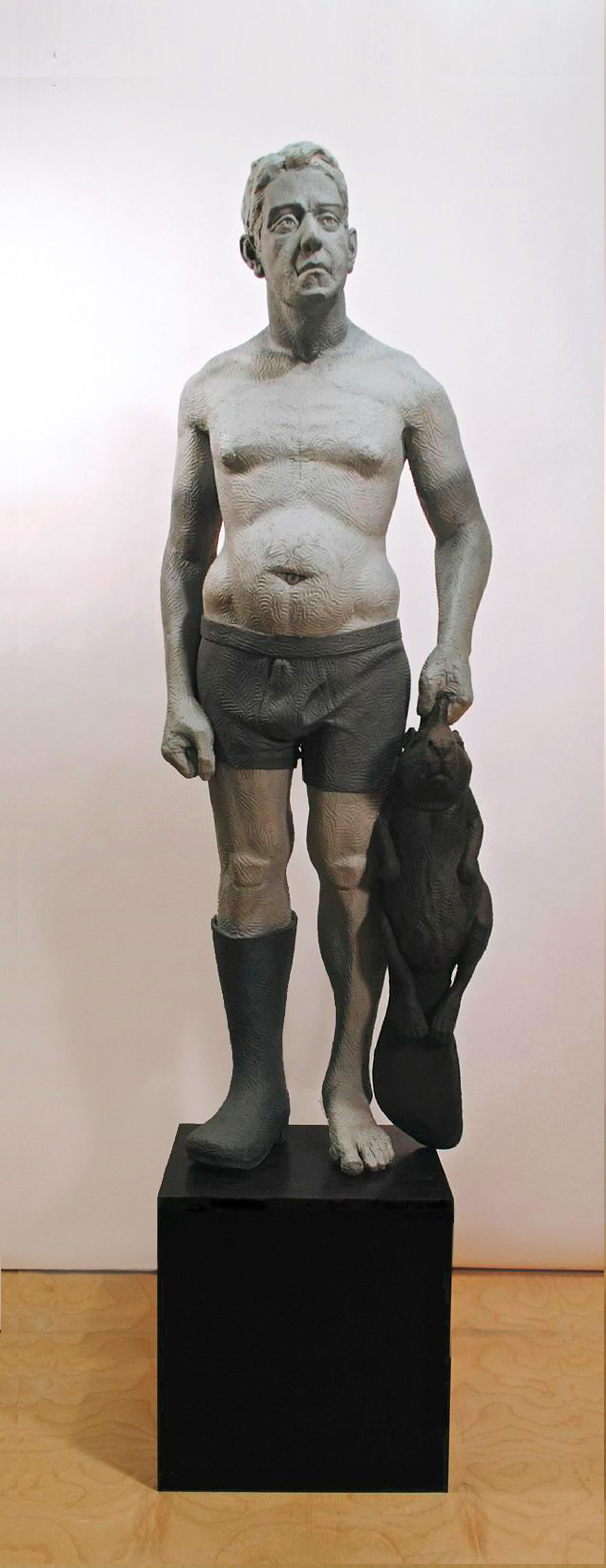 NICHOLAS CROMBACH Ambivalence, 2013. Resin, paint, 65 x 24 x 24 inches.