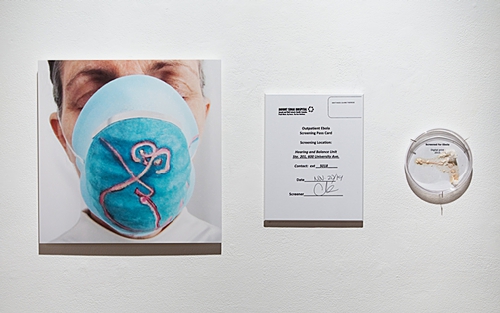 Screened for Ebola, 2015 Variable dimensions, digital print, plaque halobacteria, petri dish Photo by David Williams
