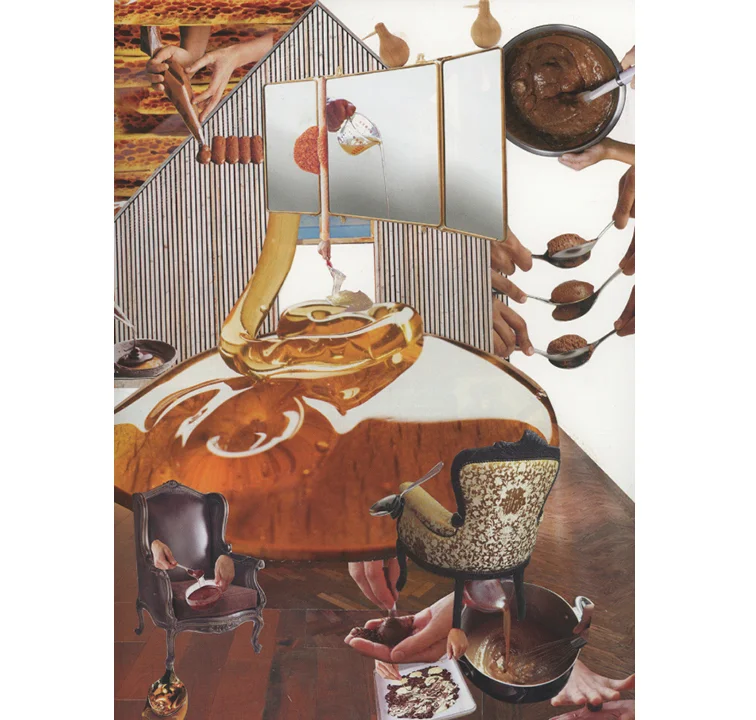 Quenelles, 2015 Hand cut collage 30.5 x 22.9 (cm)