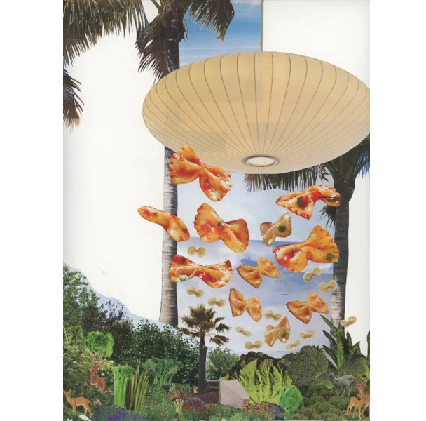 Farfalle and Fauna , 2014 Hand cut collage 30.5 x 22.9 (cm)