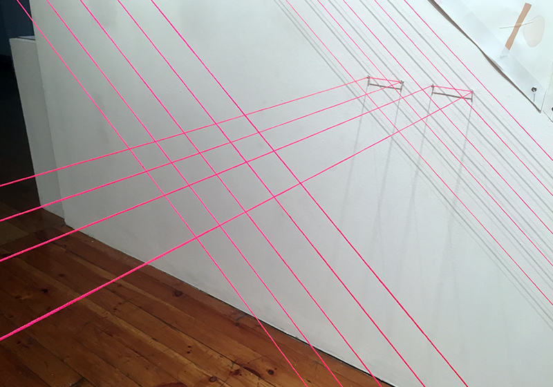 Detail view of Wall String Stairs, Tree Island Stars , 2016