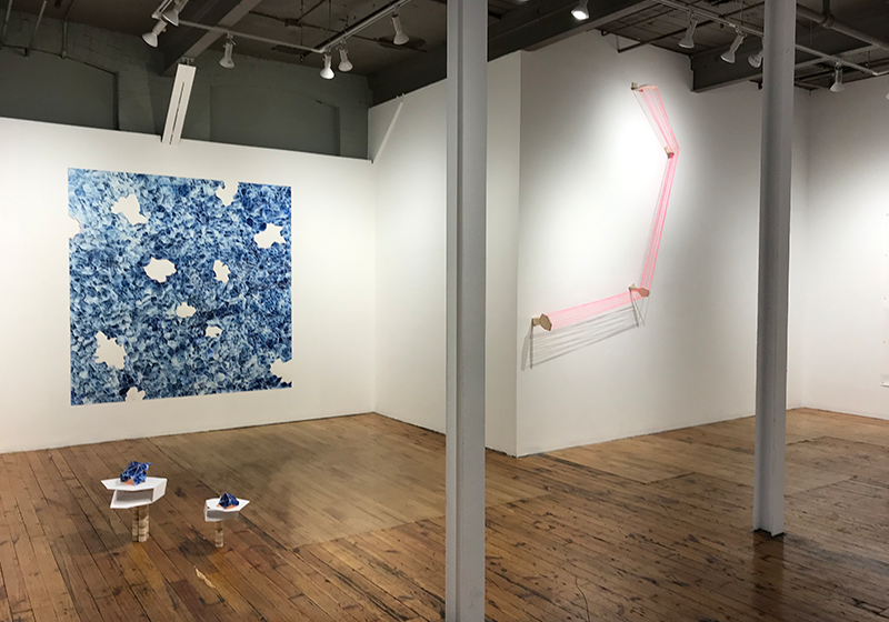 Installation view of What I Tell the Sky, and What the Sky Tells Me , 2019.
