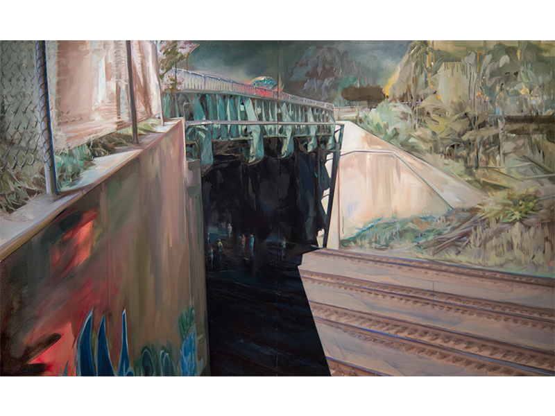   You can only get there from here - The Cathedral  (diptych) ,  2013 Oil and acrylic on canvas 72" x 120" 