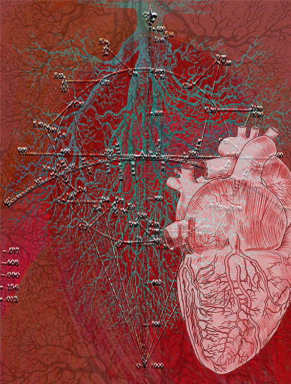   Deviated Heart , 2017 Photo-digital mixed media, pigment print on hot press paper Edition of 3 36” x 24” 