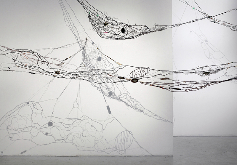   Collected Memories  (detail), 2014 Mixed Media Wire and Sound System 25’ x 20’ x 12’ (dimensions may vary) 