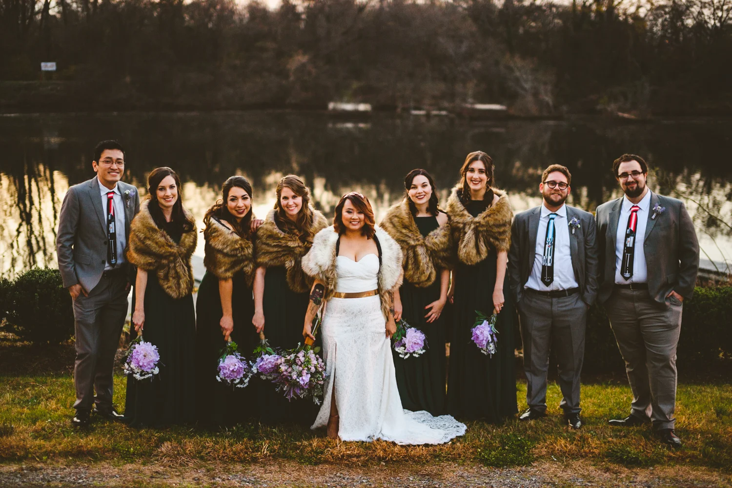 022 - bride with bridesmaids in richmond virginia at rocketts landing.jpg