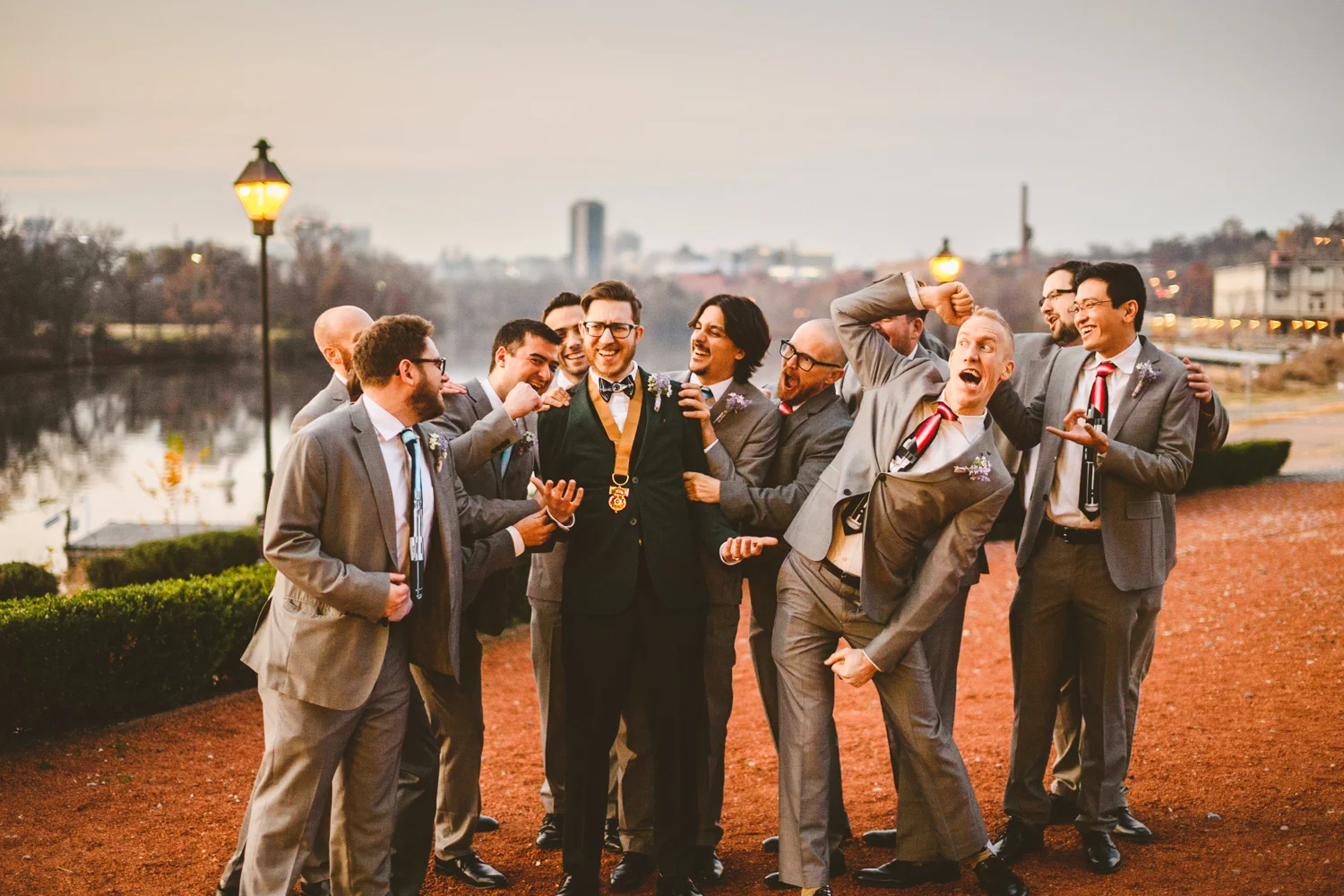 024 - groom with groomsmen being weird.jpg
