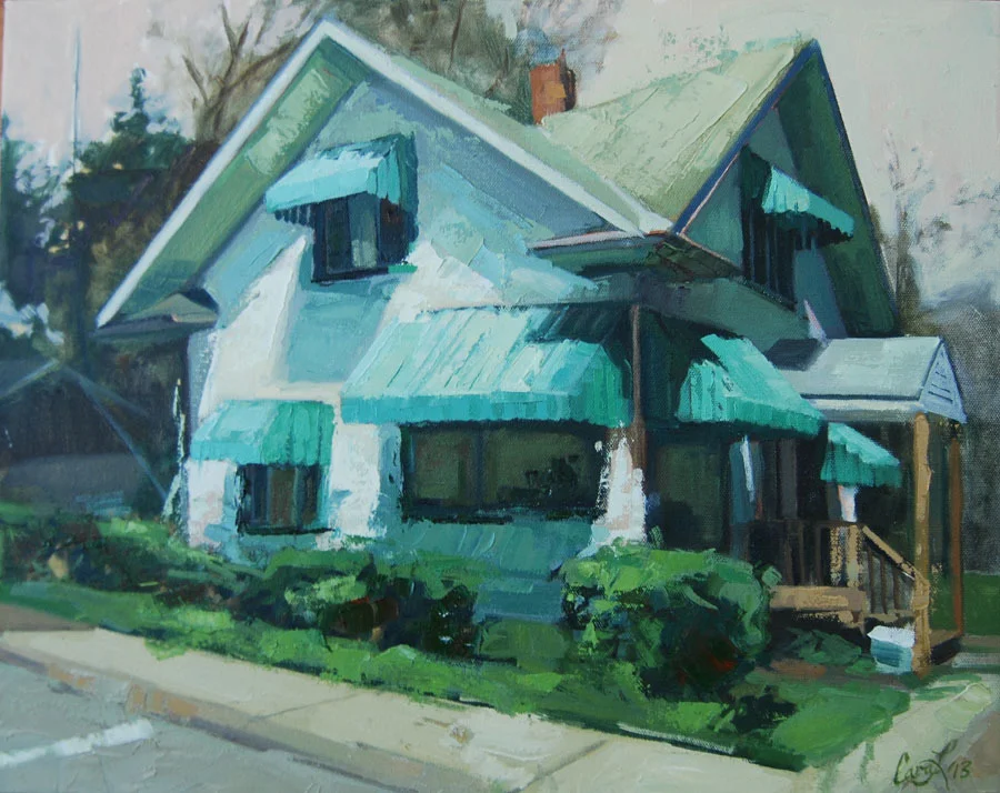 Light on the awnings