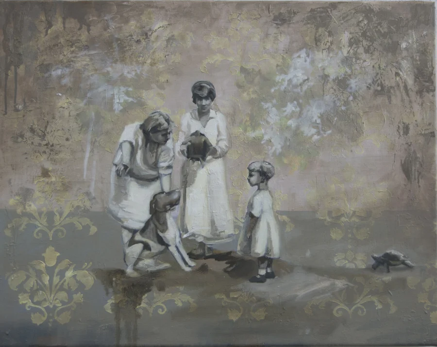   
 
 "Uncanny Situation". 22"x28". 2012. Acrylic and oil on canvas. &nbsp;Available. 
 
  