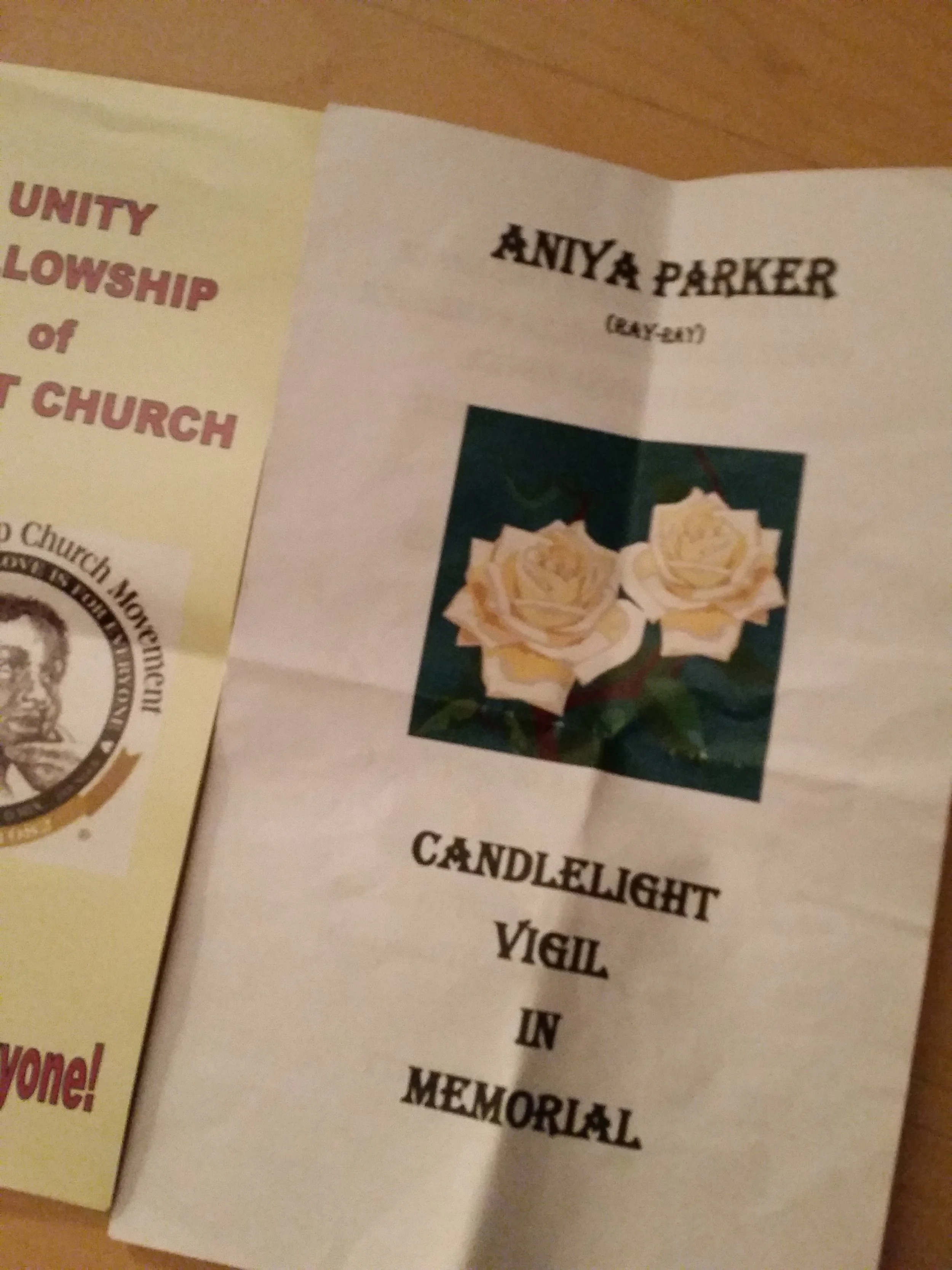 Aniya Asia Parker, Vigil on October 12th 2014 @Unity Fellowship Church in South LA #TransBlackLivesMatter