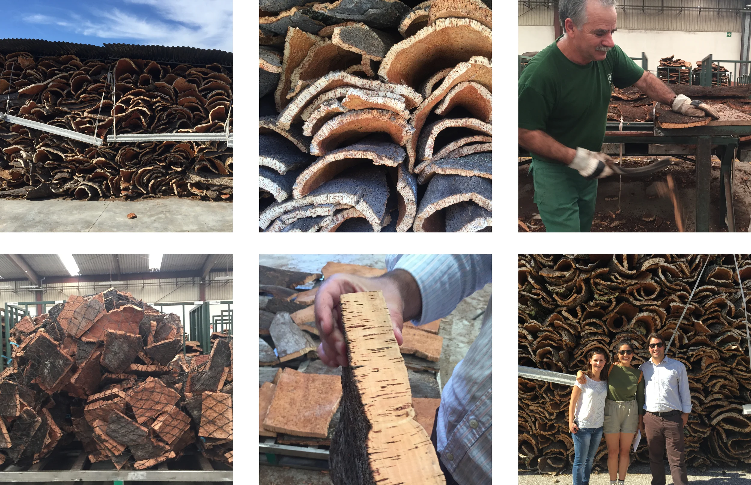 At the Amorim Factory, Raul (Amorim) and Mariana (APCOR) are with me in the bottom shot!