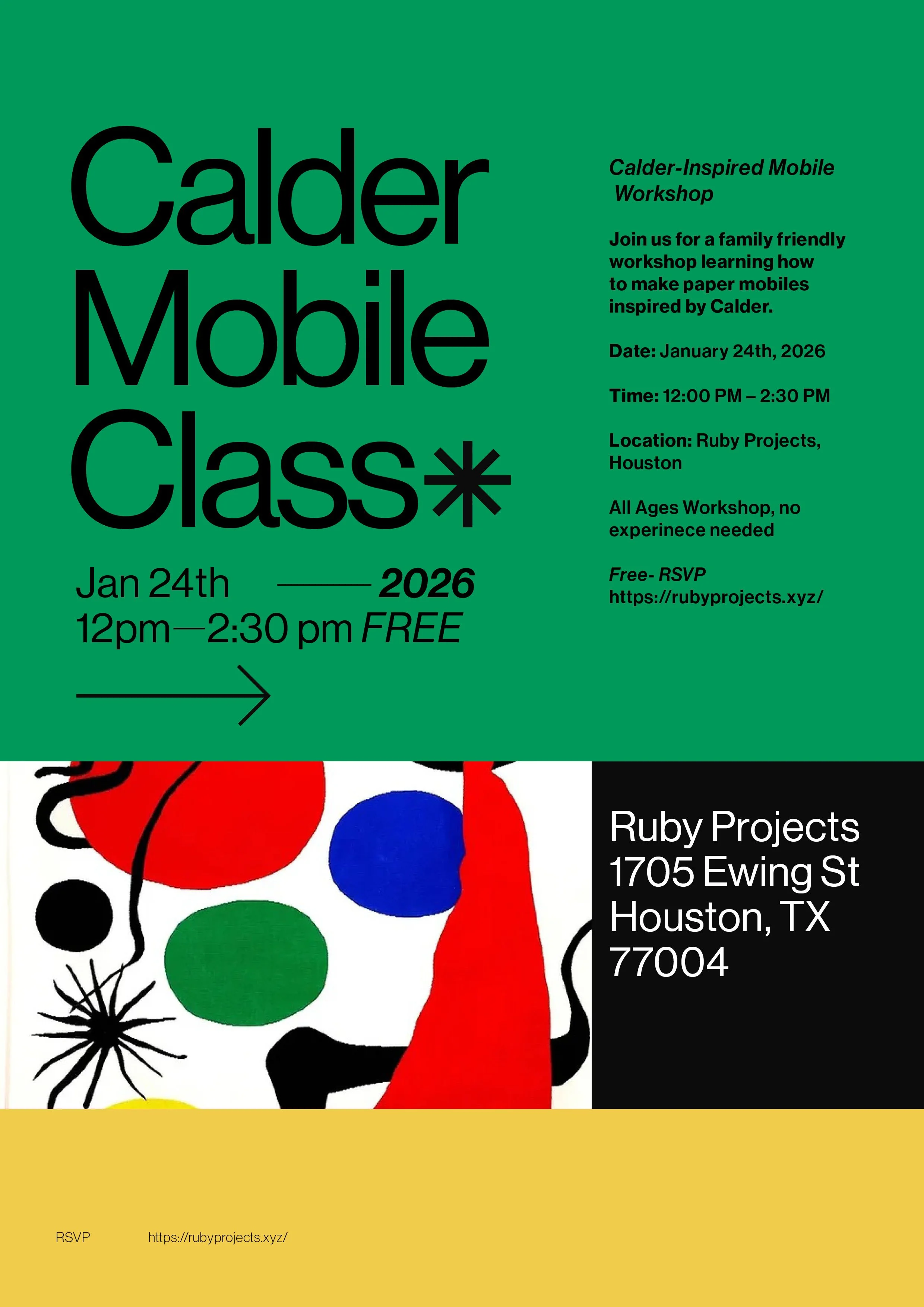 Calder Mobile Workshop - Free! 