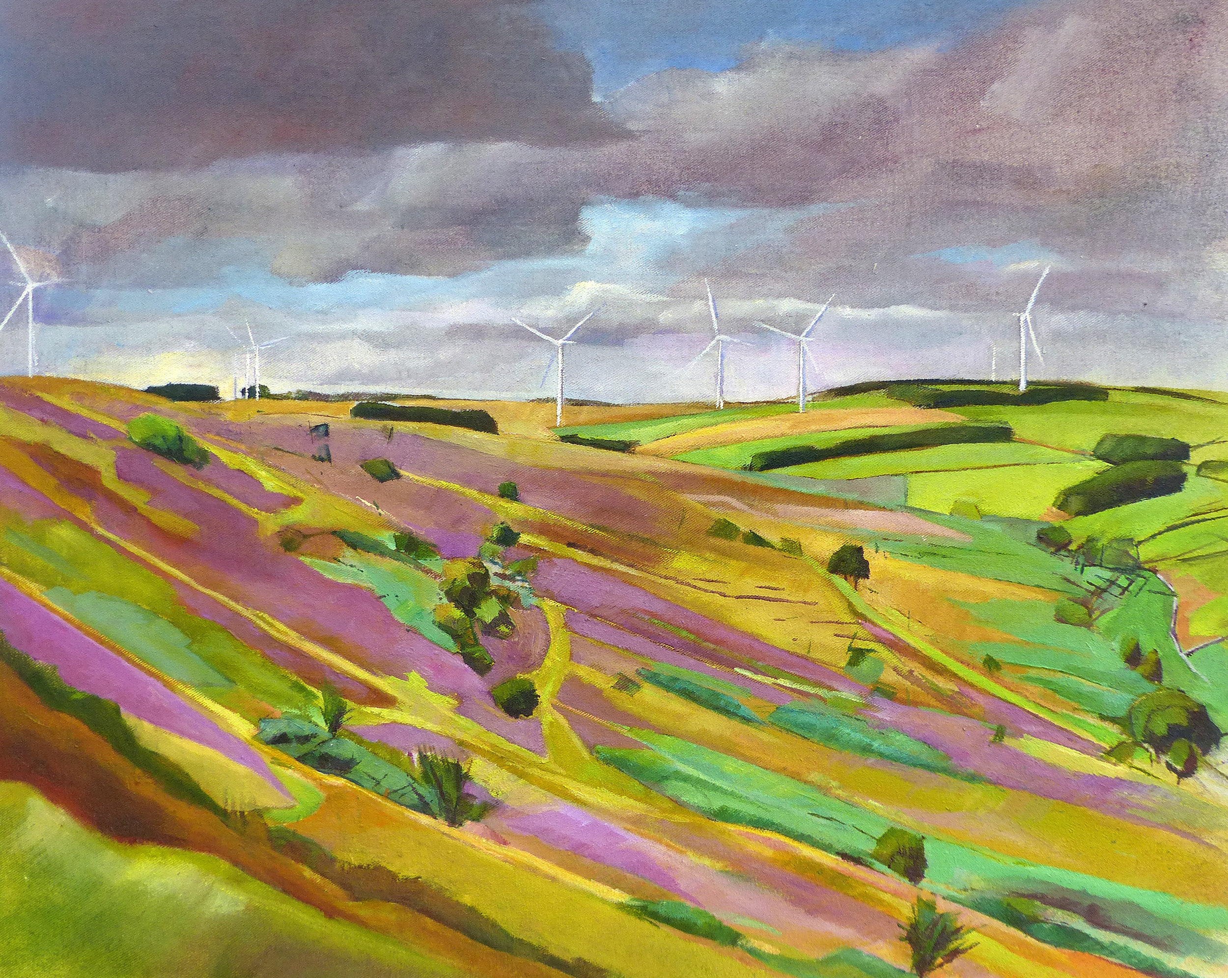  Tow Law Fell - Late Summer.  Oil. Cards available 