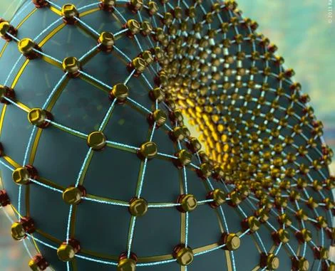 Image: An artists depiction of a network of small quantum systems with the overall topology of a torus. (c) Karl Nyman 2013.