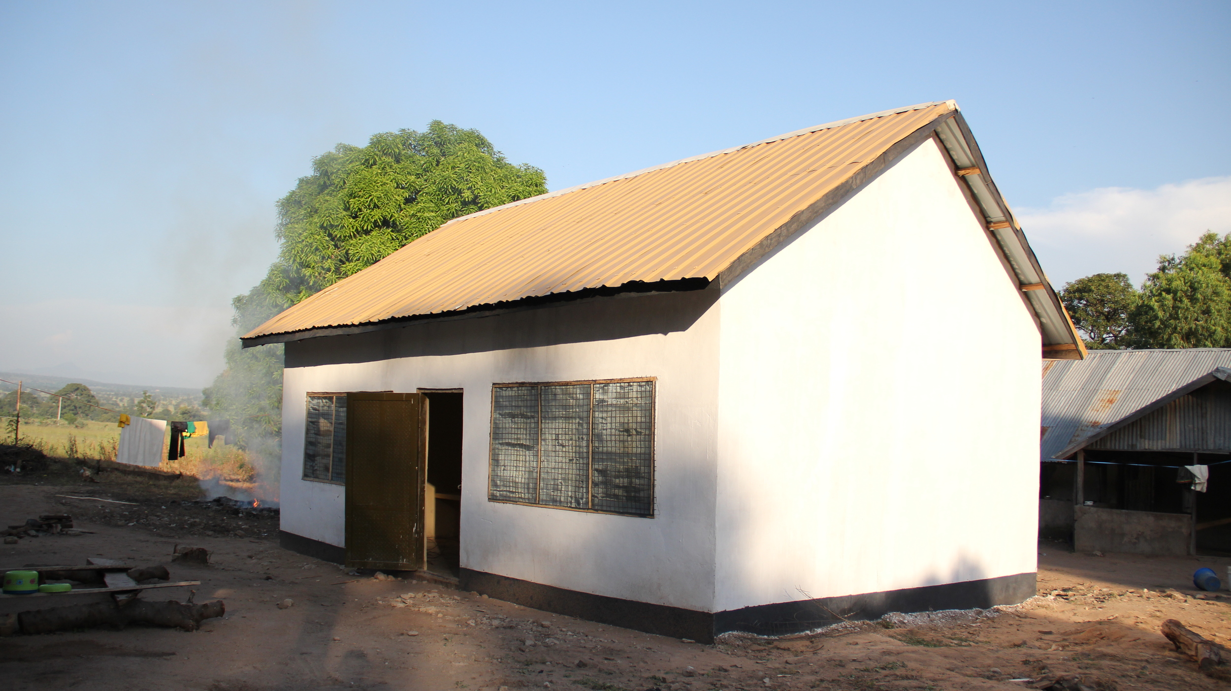  New kitchen building serves the single male students.&nbsp; It features ample counter space and gas burners.&nbsp; There is no running water, electricity or refrigeration, but this new kitchen is a major step forward for the campus, and is a model f