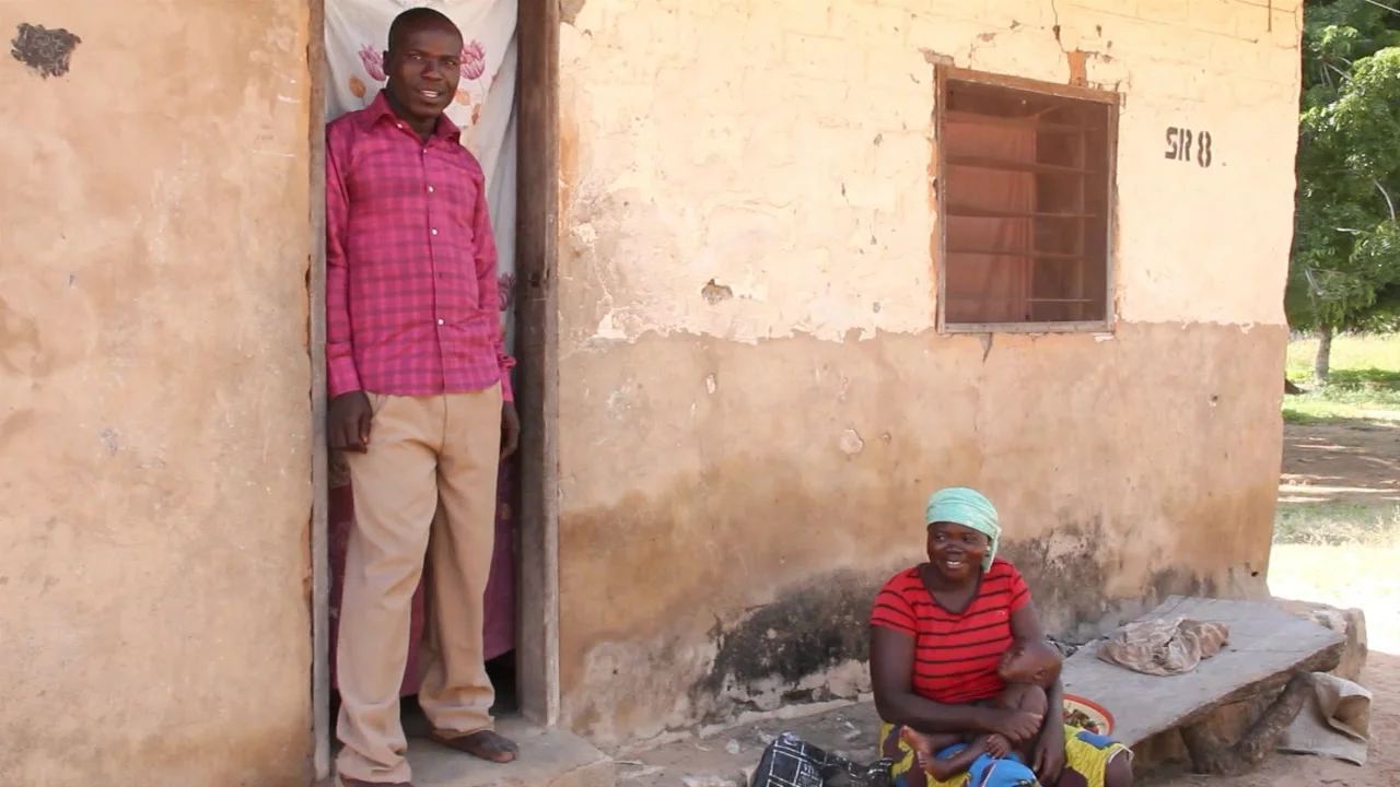 A BTS student family at their home.