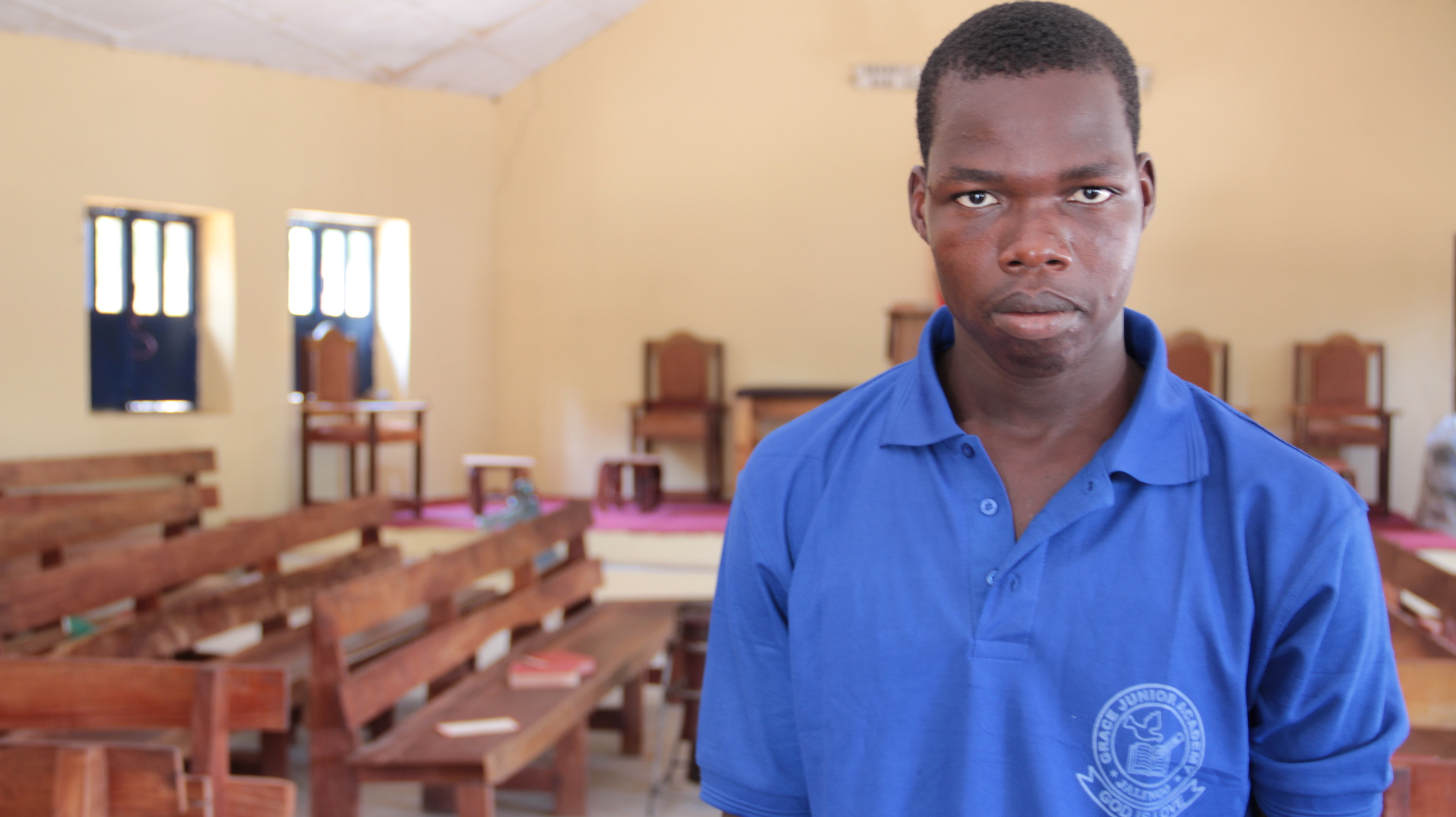  This student took his job as head usher very seriously.&nbsp; 